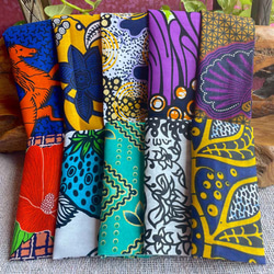 ハギレセット＊10枚組  生地  アフリカ布 アフリカン 小物作り ハンドメイド 手作り 手芸用品 布 カットクロス 6枚目の画像