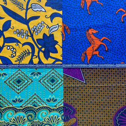 ハギレセット＊10枚組  生地  アフリカ布 アフリカン 小物作り ハンドメイド 手作り 手芸用品 布 カットクロス 3枚目の画像
