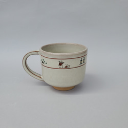 赤膚焼　「奈良絵　コーヒーカップ」 3枚目の画像