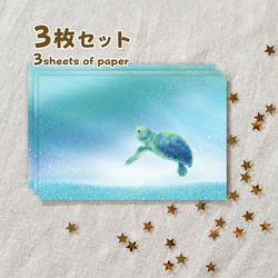 【亀さん】インナーチャイルドを癒すポストカード3枚組　 1枚目の画像