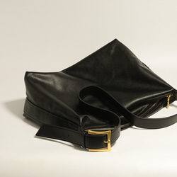 シンプルで柔らかい本革のスタイリッシュショルダーバッグレディースバッグ 5枚目の画像