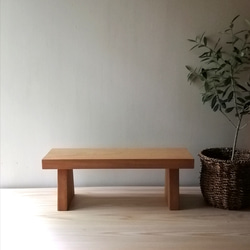 【W450×D150】無垢杉板 飾り台 ラック ミニテーブル ( 花台にも) 4枚目の画像