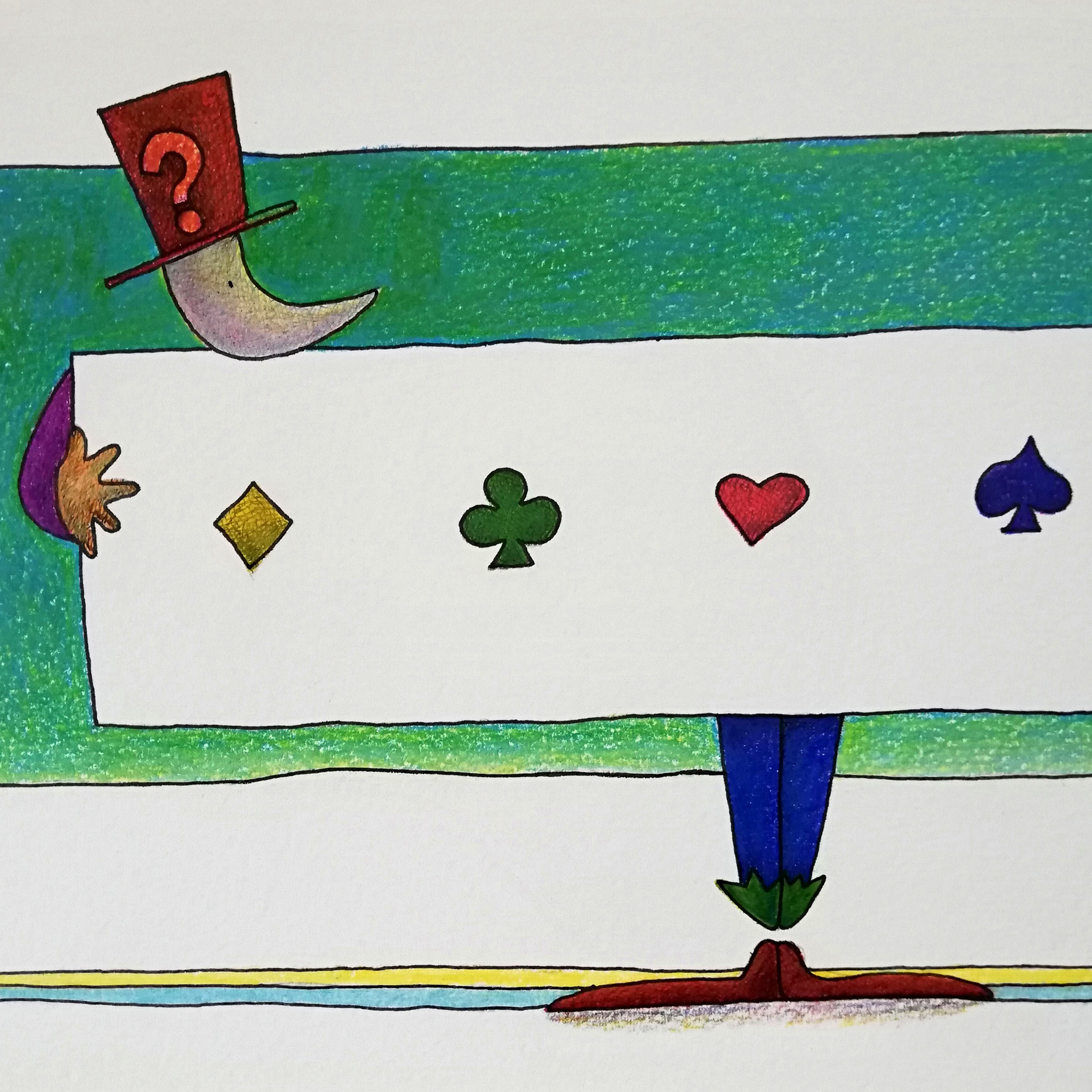 トランプマジック　イラスト原画