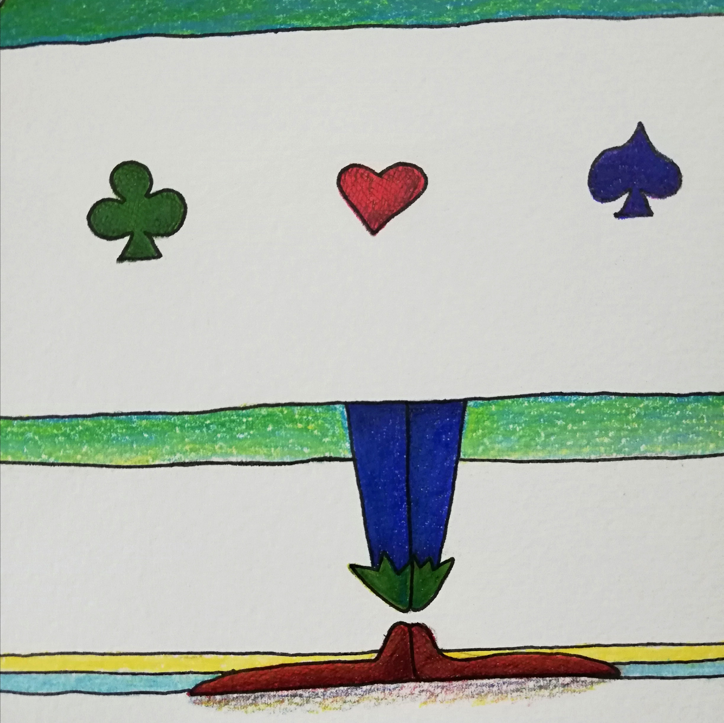 トランプマジック　イラスト原画