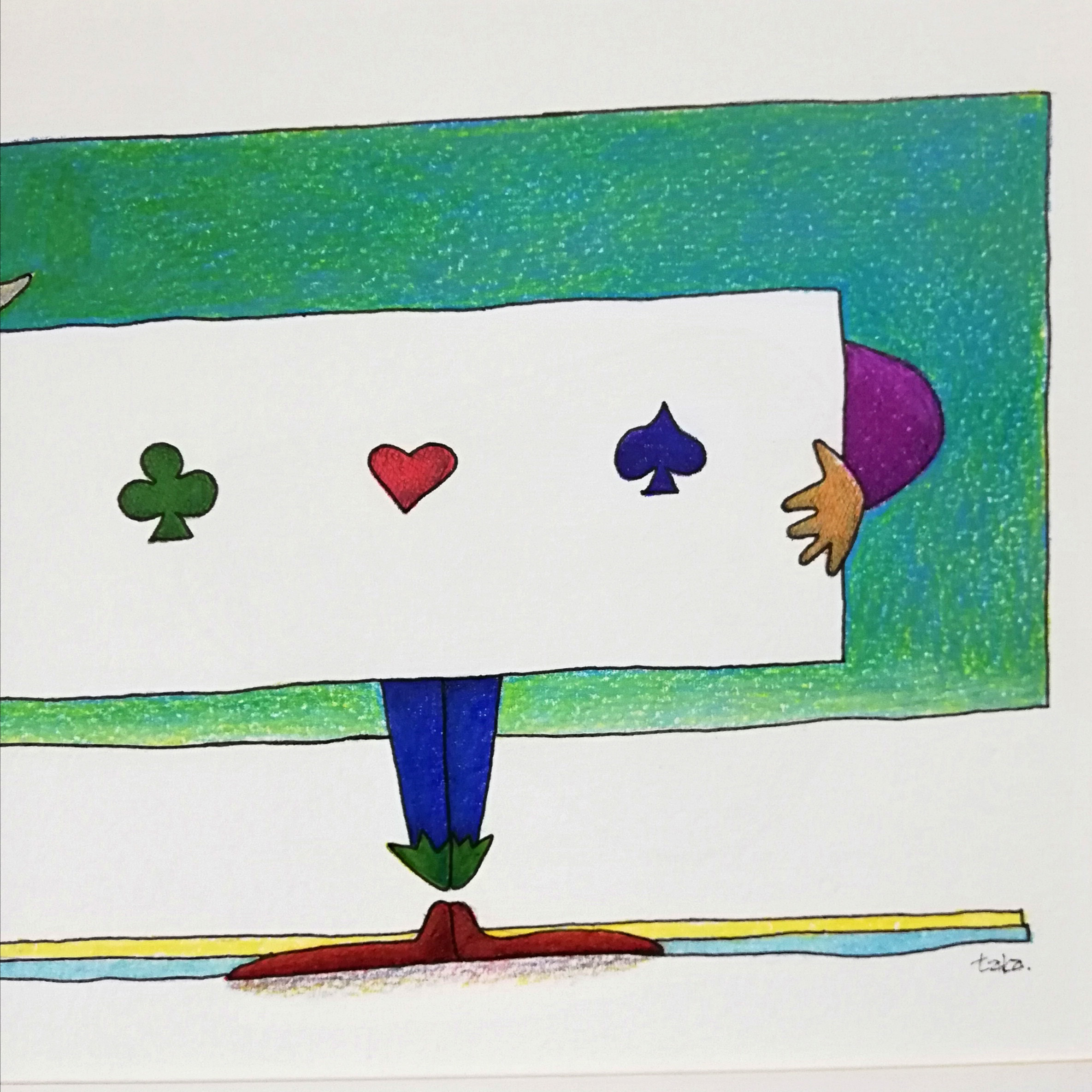 トランプマジック　イラスト原画