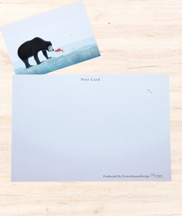 【くまとお魚さん】インナーチャイルドを癒すポストカード3枚組　 2枚目の画像