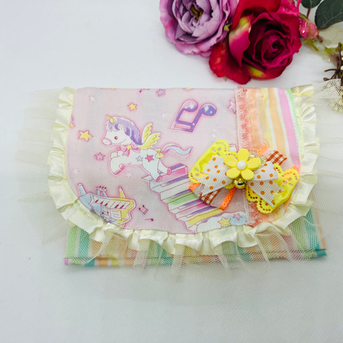 ユニコーンの移動ポケット ゆめかわいい移動ポケット フリルリボンつき