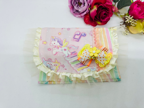 ユニコーンの移動ポケット ゆめかわいい移動ポケット フリルリボンつき