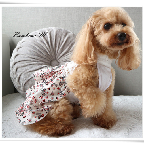 ハンドメイド・犬服・小型犬・フリルワンピース（78）値下げ