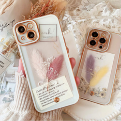 Marieページ⭐︎押し花ケース 押し花 iPhoneケース ガーベラ | Coloring