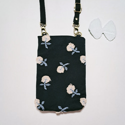 ミナペルホネン forest tile*blue スマホショルダー サコッシュ
