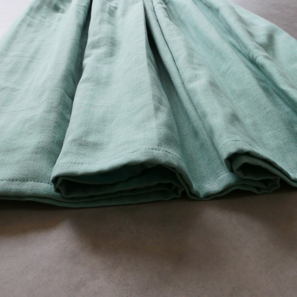 ダブルガーゼギャザースカート　ミント 8枚目の画像