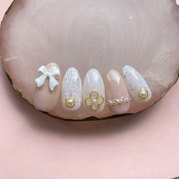 秋冬】ツイード×くすみカラー♡ネイルチップ 2025年秋トレンド