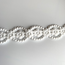 【50cm】ケミカルレースブレード・お花のリングデザイン　幅25mm 2枚目の画像