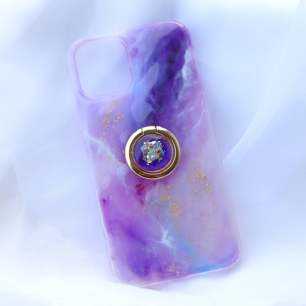 手描き誕生石　アメジスト　ジュエリースマホケースXperia 全機種対応　iPhone17