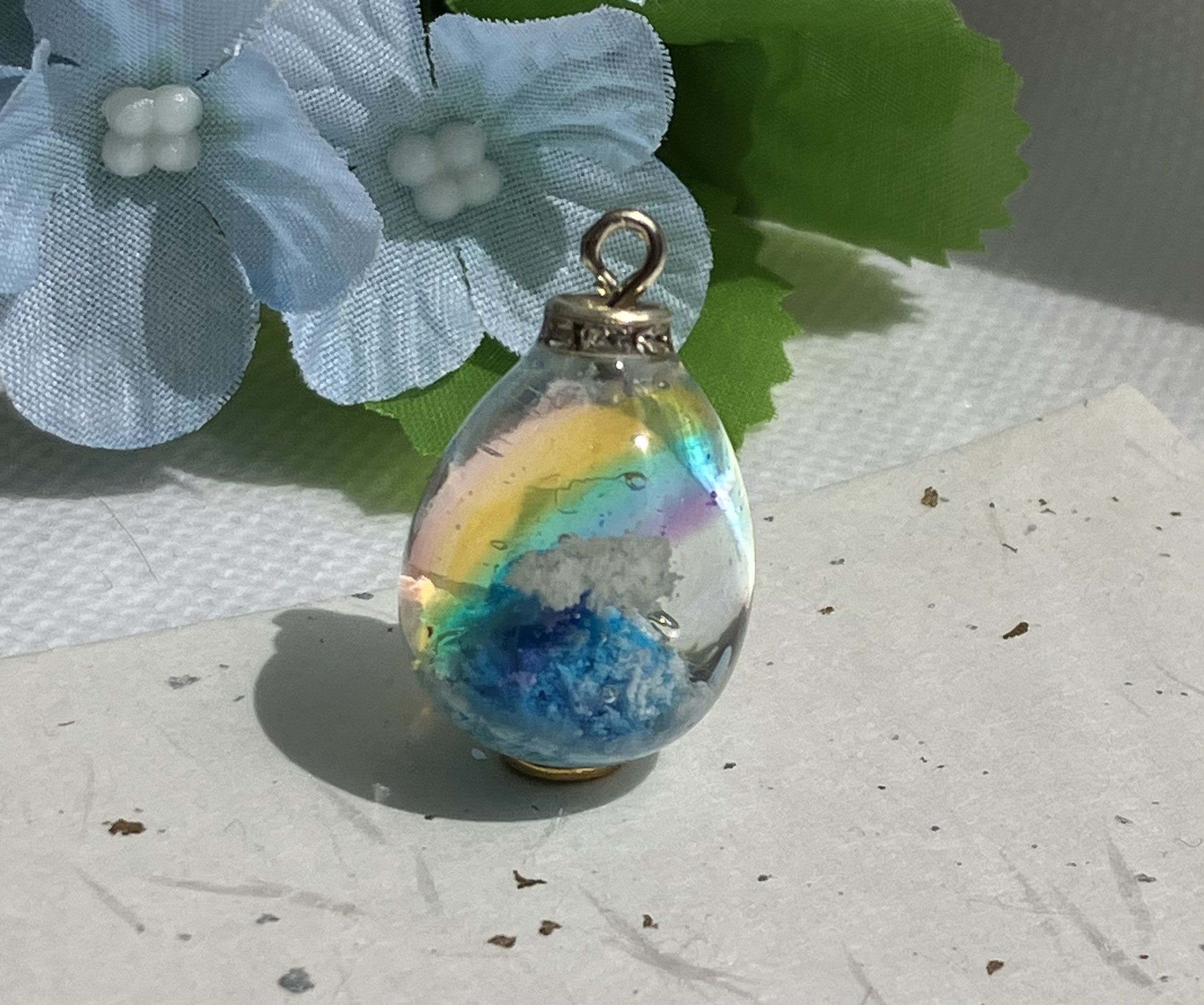 K☆ページ☆ハンドメイド　レジン　ペンダントトップ　8点 虹空（雫型） レジン ペンダントトップ 来夢 通販 16024592