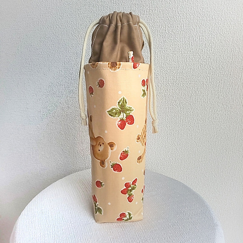 ランドセルにつけられる♪水筒カバー くま いちご 入学祝い プレゼント