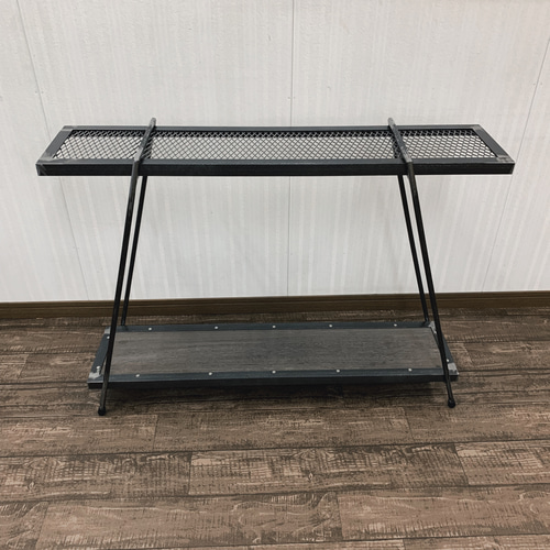 ☆送料込み☆アイアンシェルフ 男前 インダストリアル 花台 什器