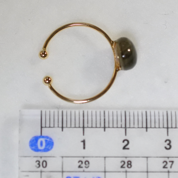 （1 件）拉長石手術用不銹鋼戒指（8 毫米/均碼） 第5張的照片