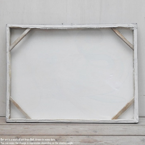 ドットアート 80cm × 60cm 象 モダンアート アジアンアート 手描き