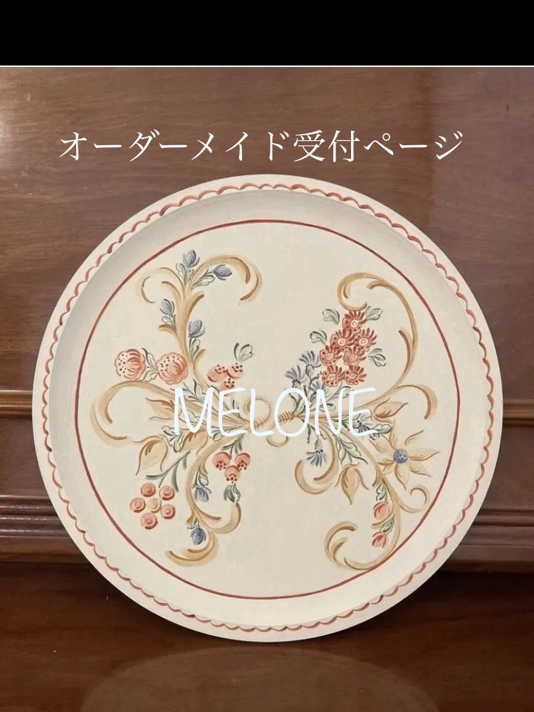 トールペイント：ヒンデローペンお盆