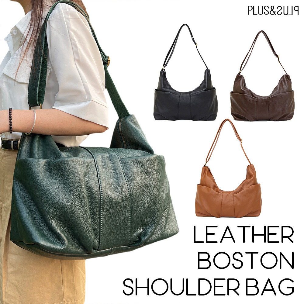 ★luna borsa★レザーボストンバッグ ブラック ショルダーバッグ 大容量 ボストンバッグ メンズ ショルダーバッグ インポート ミリタリー