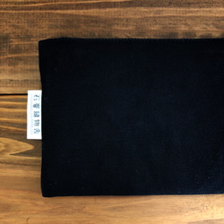 【再販1】石巻縫物舎 ハギレを捨てないで作ったフラットポーチ ブラック 6枚目の画像