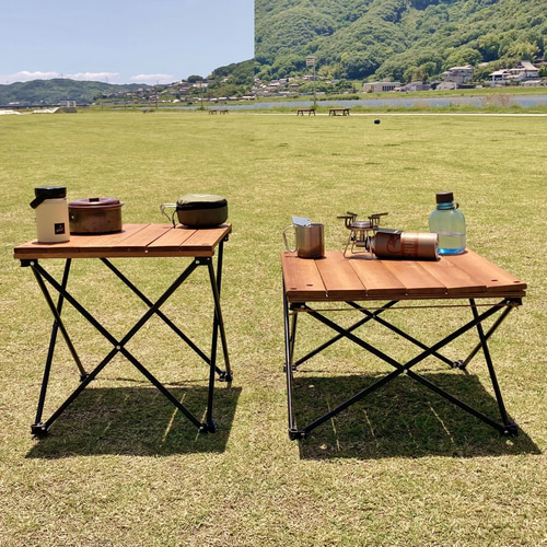 とにかく軽い2way 木製ロールトップテーブル◇アルミ脚 とにかく軽い2way 木製ロールトップテーブル◇アルミ脚