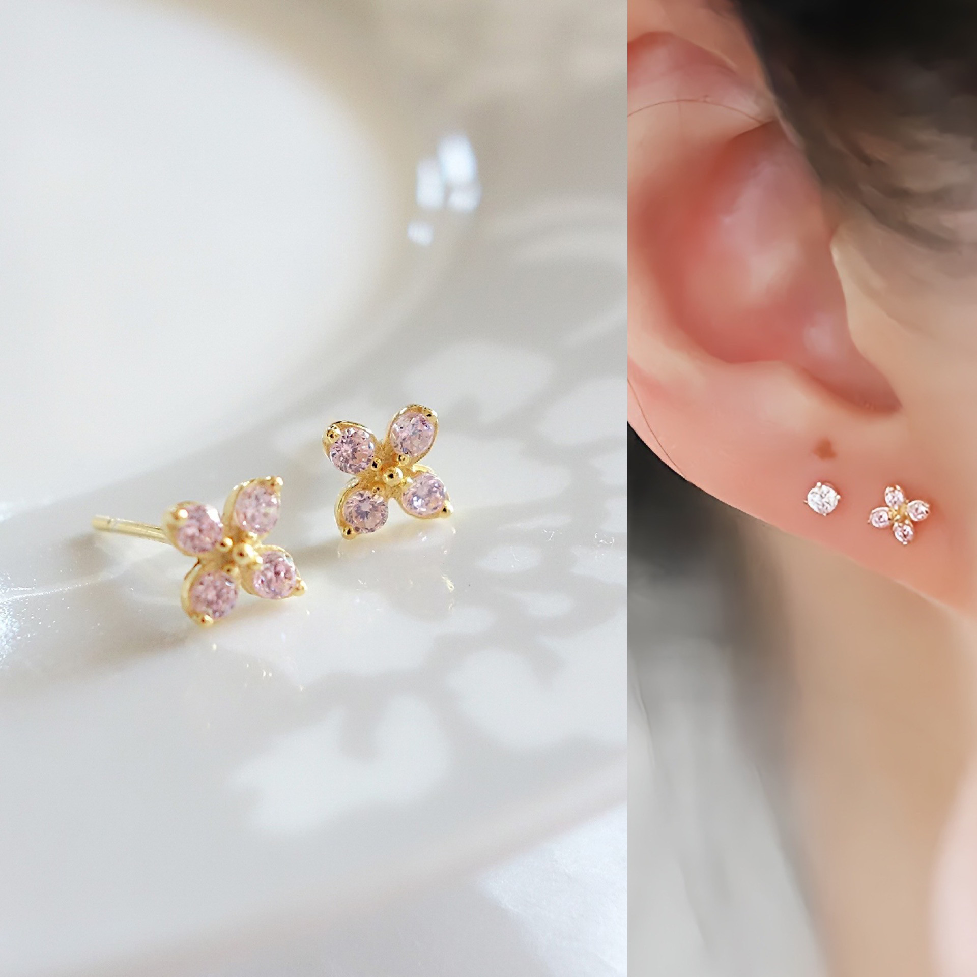 hinagiku 花刺繍ピアス ピアス（その他） Hi-na 通販 3490903