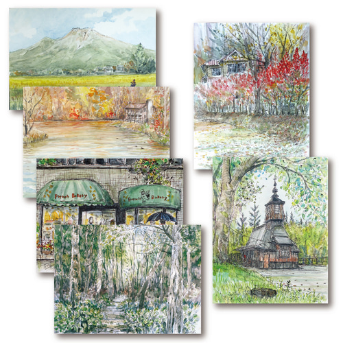 日本画水彩画② 黄金に輝く秋 2023 水彩画 酒井芳元 - YouTube