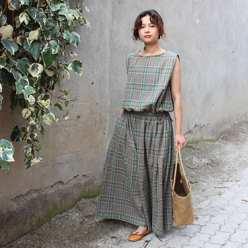 配送日指定可 styling/ スタイリング ロングワンピース カーキ