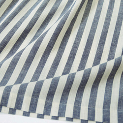 【即納】 播州織 綿麻 ロングスカート（ ストライプ ）総丈70cm リネン 麻 紺 ネイビー 9枚目の画像
