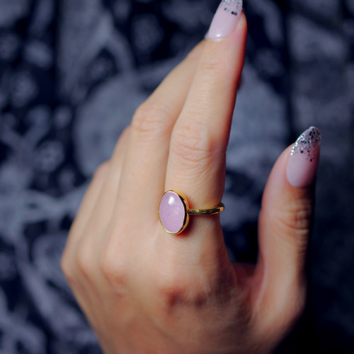 New Arrival☆新作 ☆『Morganite』☆天然石リングsilver925 + k18  