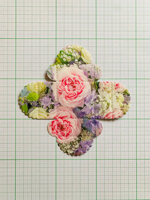 ミニギフトボックス　花柄　デザインランダム 5枚　厚紙　 9枚目の画像