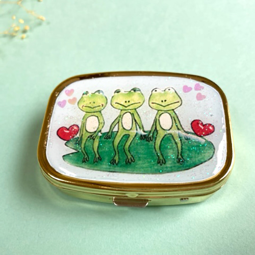 リモージュ】ピルケース ピアスケース アンティークFRANCEヴィンテージ