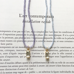 [For М] 法式串珠和復古 Bijou 項鍊紫羅蘭 第7張的照片