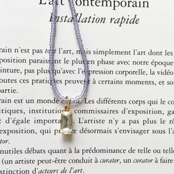 [For М] 法式串珠和復古 Bijou 項鍊紫羅蘭 第4張的照片