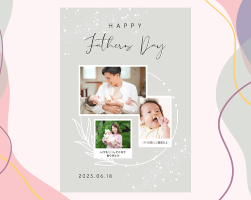 フォロワー様限定1000円世界に1つだけのハンドメイドメッセージカード父の日 父の日ギフト👨🏻🎁】父の日 父の日2025 写真入り メッセージ
