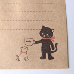 【新作】ネコとコーヒーのレターセット 4枚目の画像