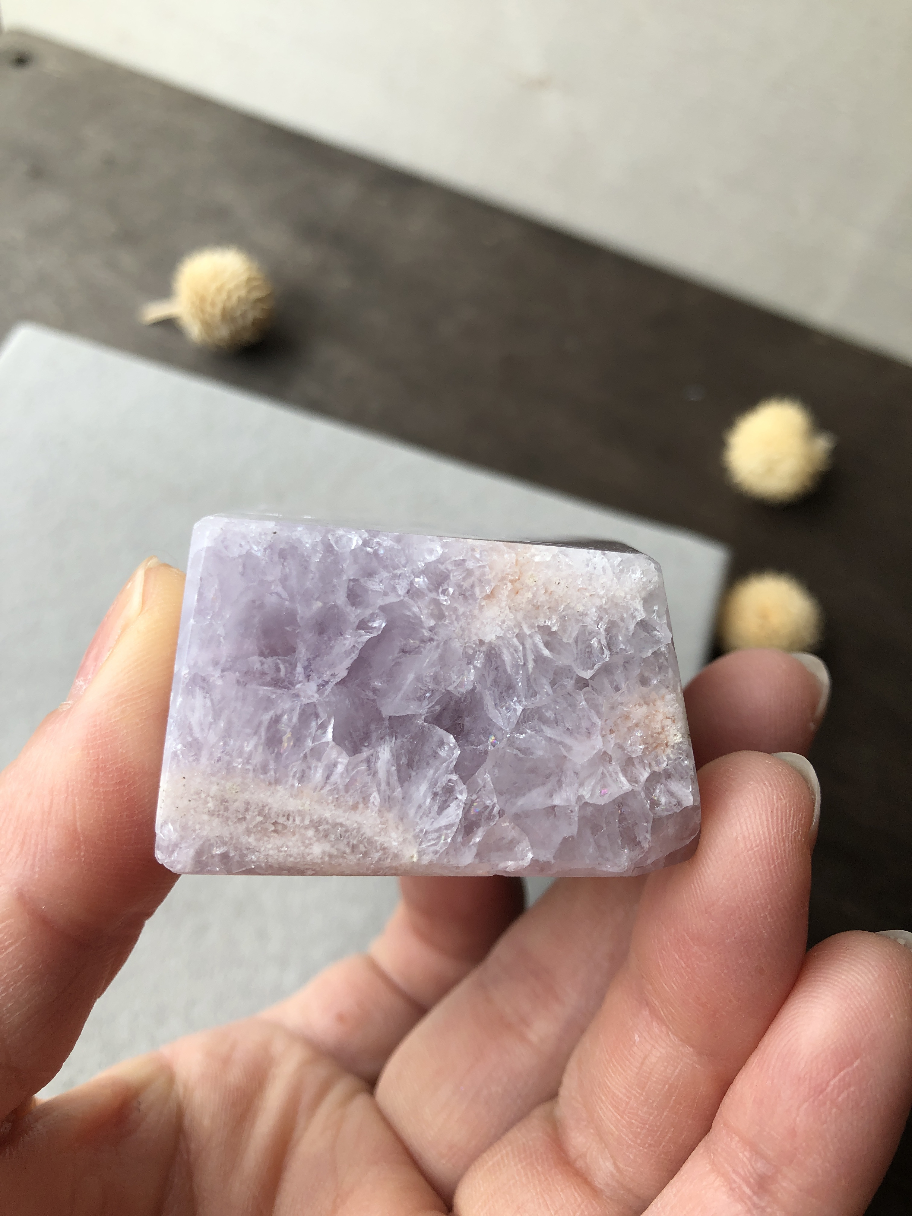 虹入り☆ピンクアメジストフラワーアゲート☆202g！☆No.5