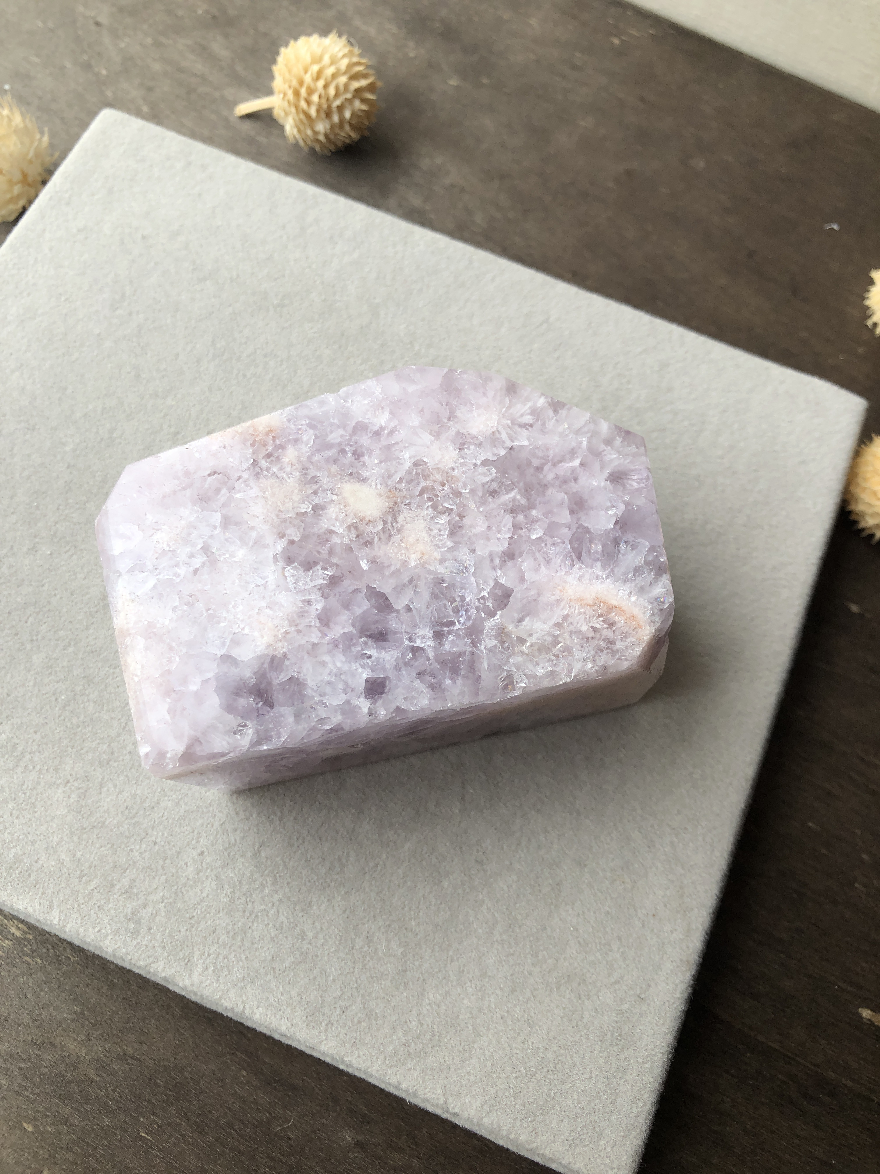 虹入り☆ピンクアメジストフラワーアゲート☆202g！☆No.5