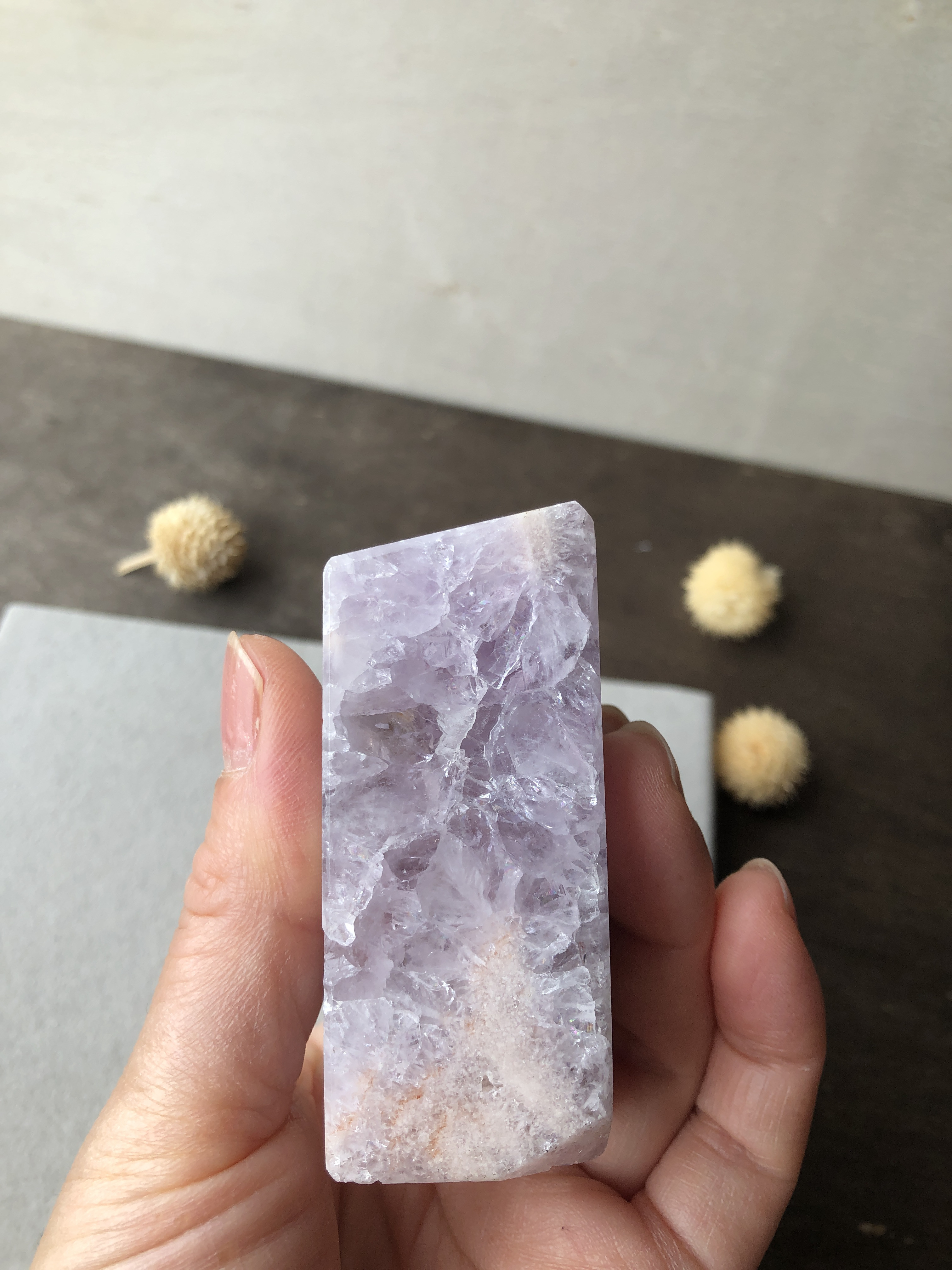 虹入り☆ピンクアメジストフラワーアゲート☆202g！☆No.5