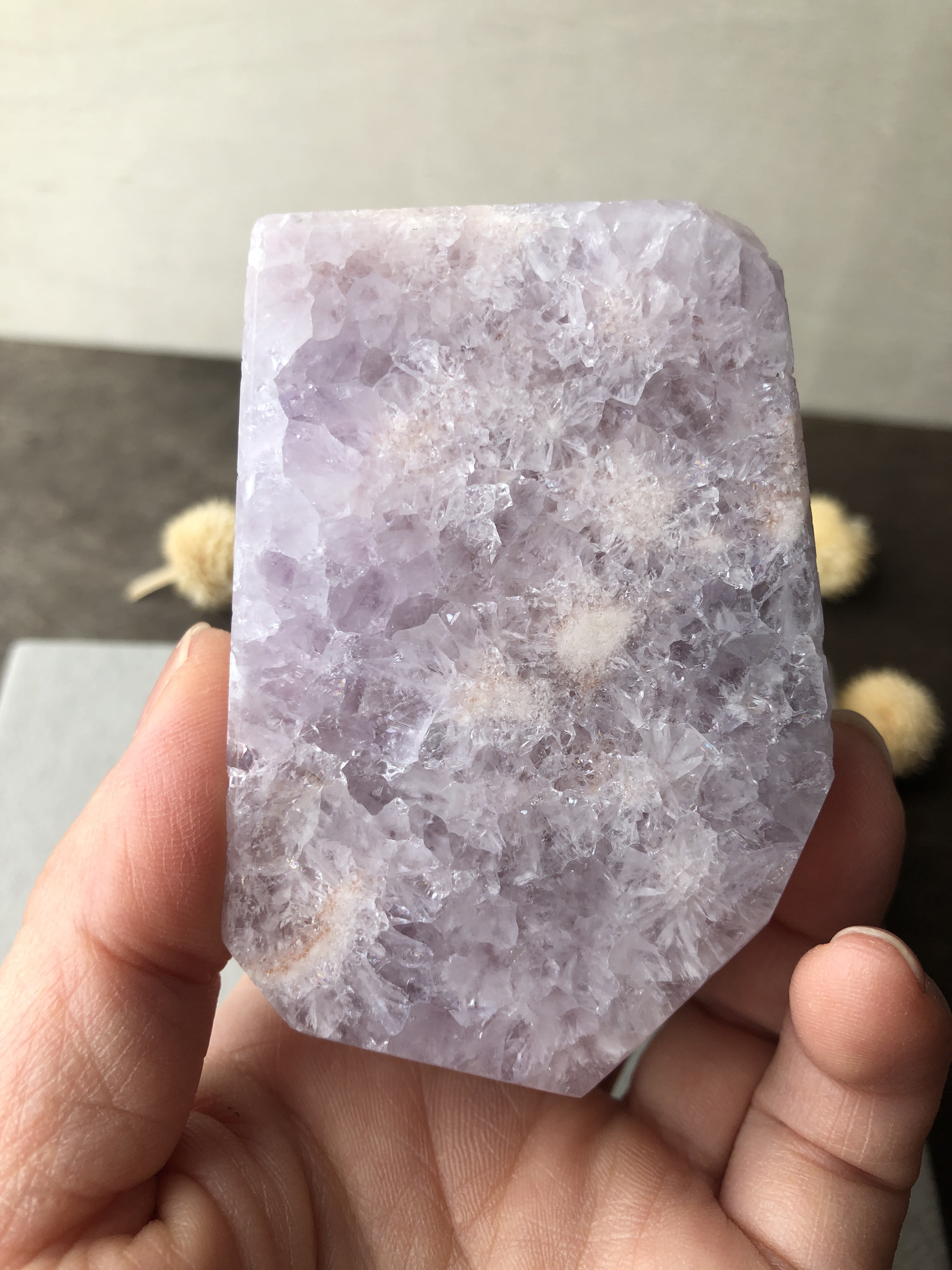 虹入り☆ピンクアメジストフラワーアゲート☆202g！☆No.5