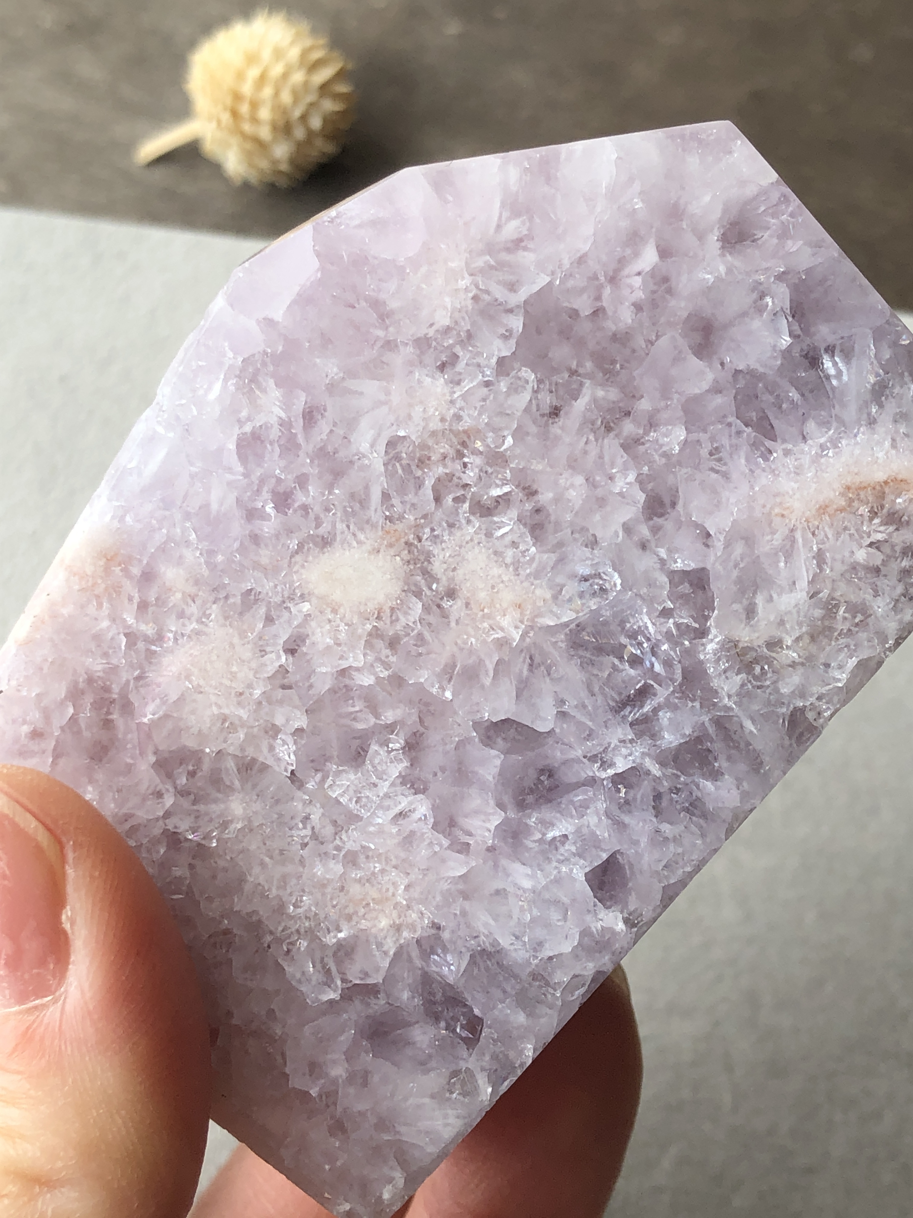 虹入り☆ピンクアメジストフラワーアゲート☆202g！☆No.5