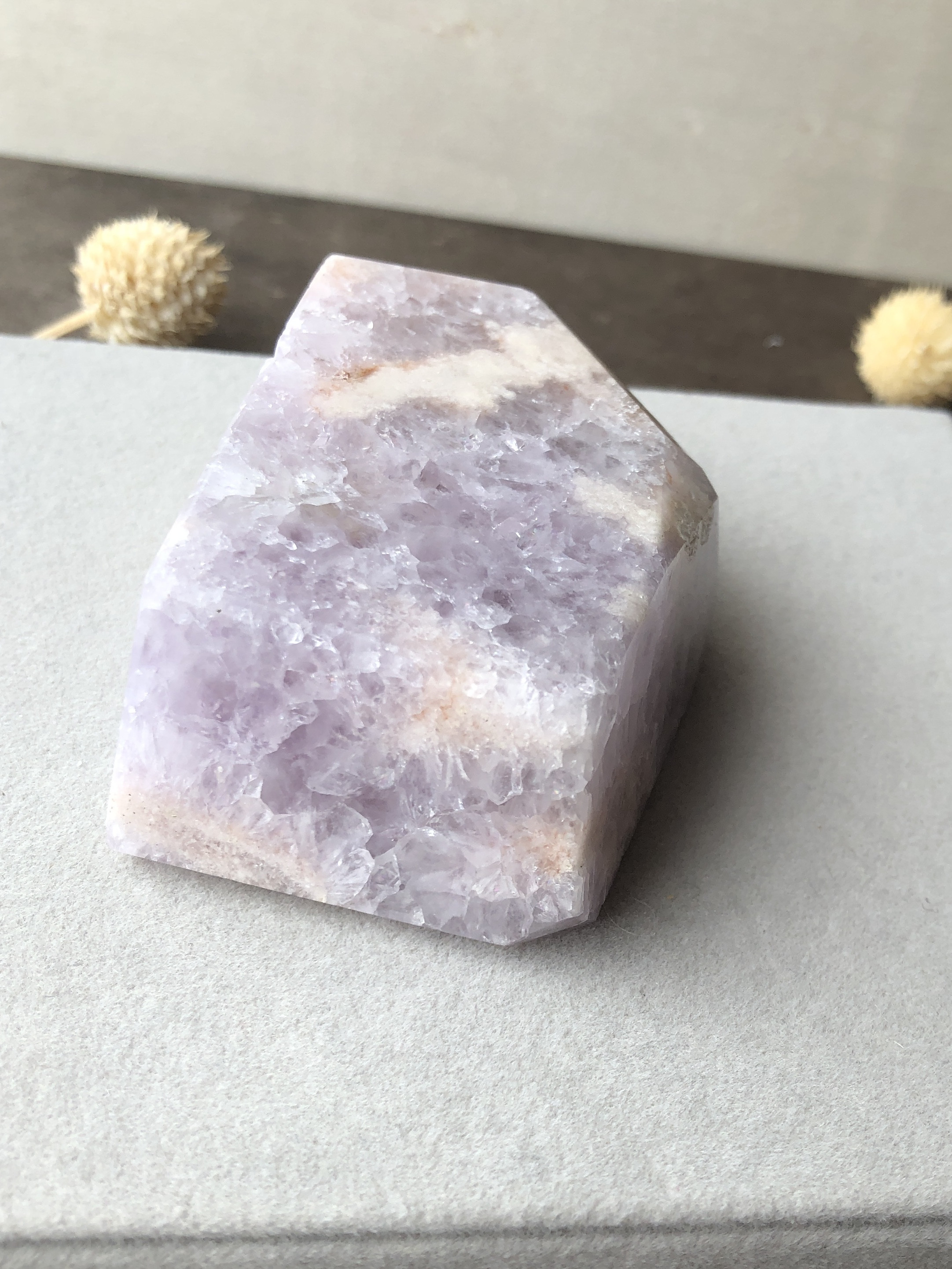 虹入り☆ピンクアメジストフラワーアゲート☆202g！☆No.5