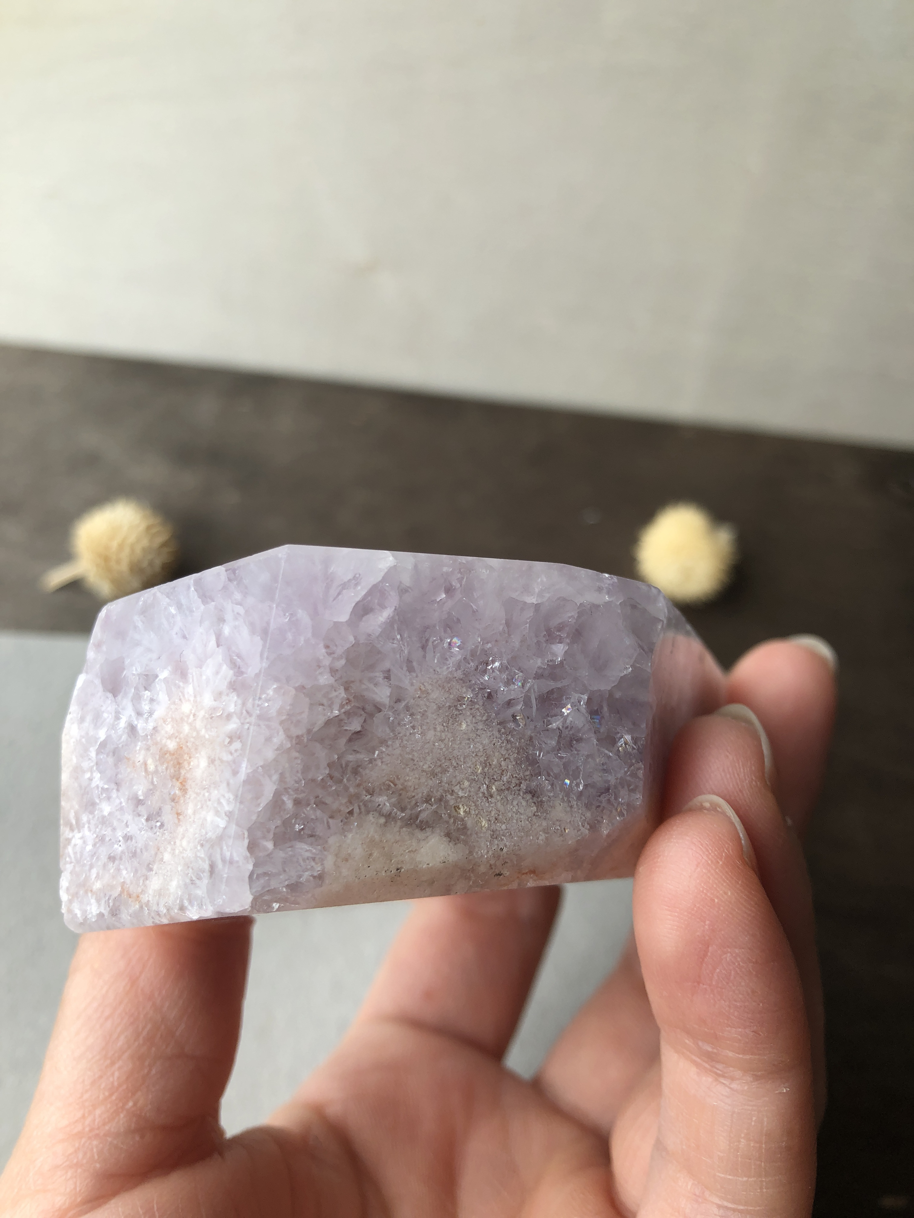 虹入り☆ピンクアメジストフラワーアゲート☆202g！☆No.5