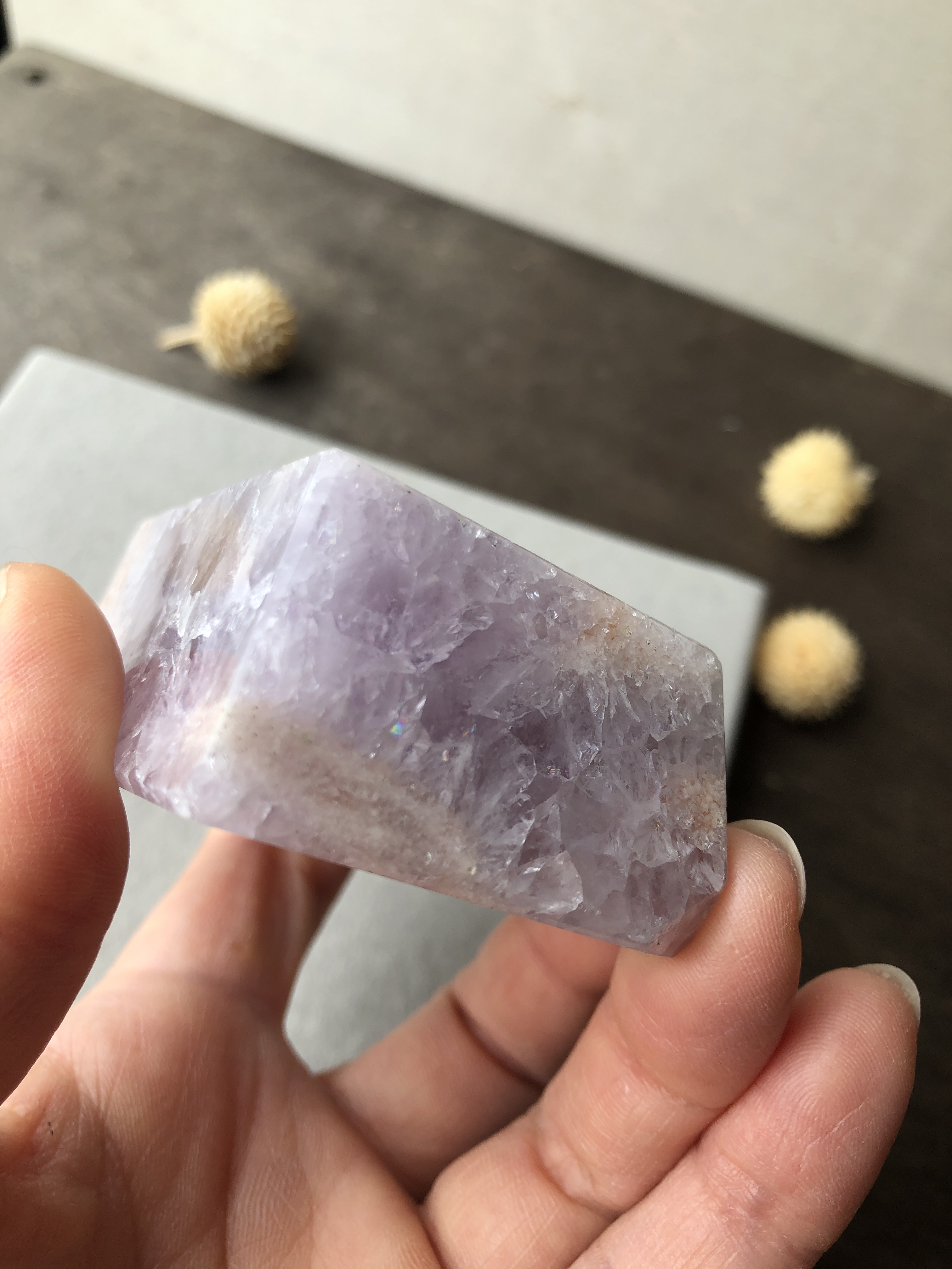 虹入り☆ピンクアメジストフラワーアゲート☆202g！☆No.5