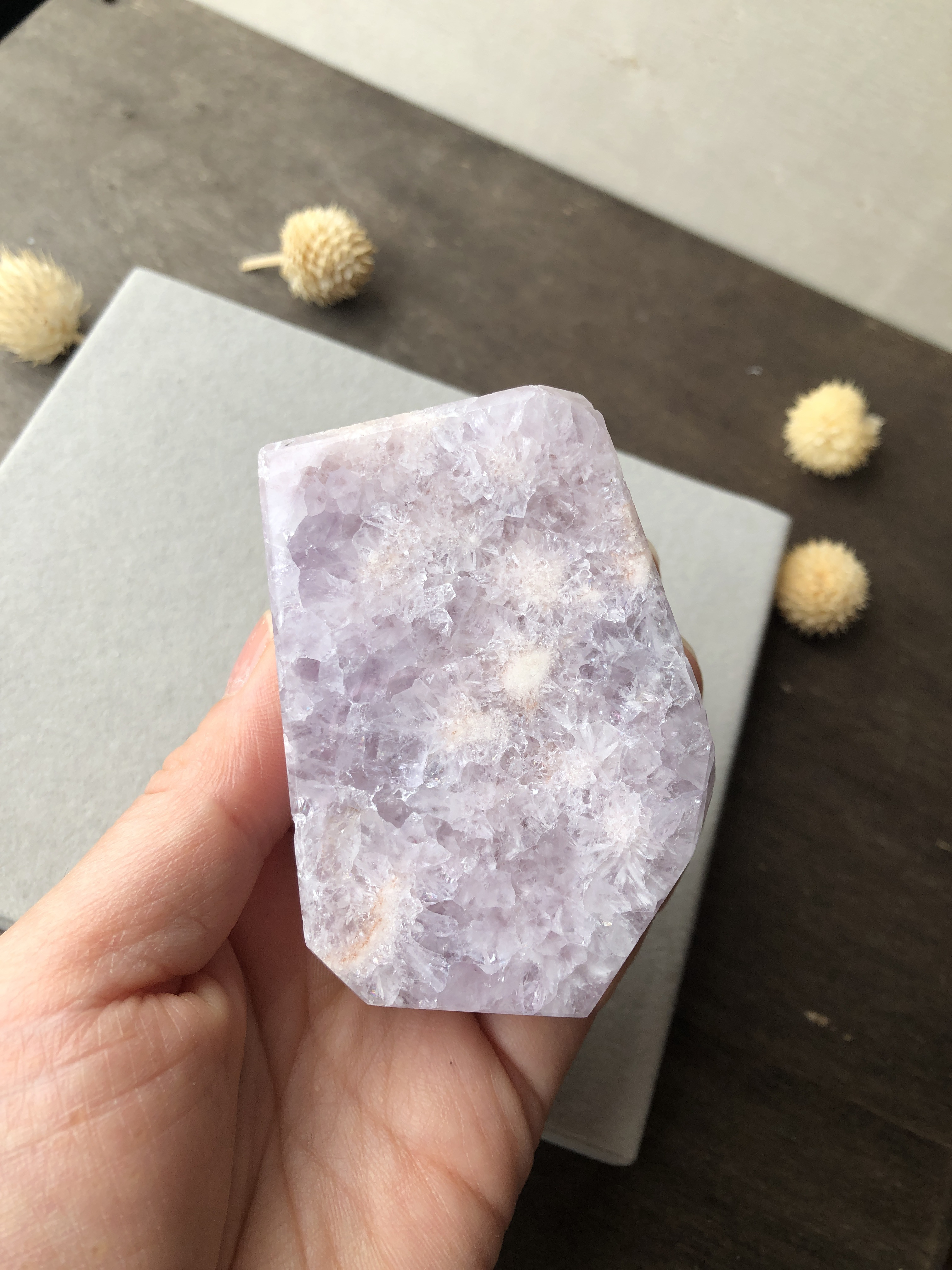 虹入り☆ピンクアメジストフラワーアゲート☆202g！☆No.5