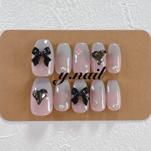 オーダー ネイルチップ 量産 韓国 バンギャ ゴスロリ y2k ガーリー