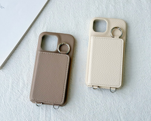 ミラー付き iphone 16 15 14 13 12 11ケース カード収納